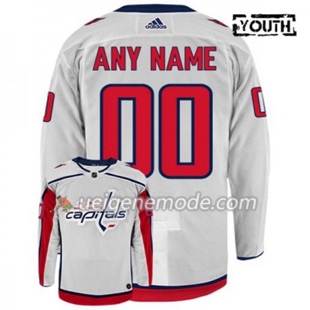 Kinder Eishockey Washington Capitals Trikot Custom Adidas Weiß Authentic